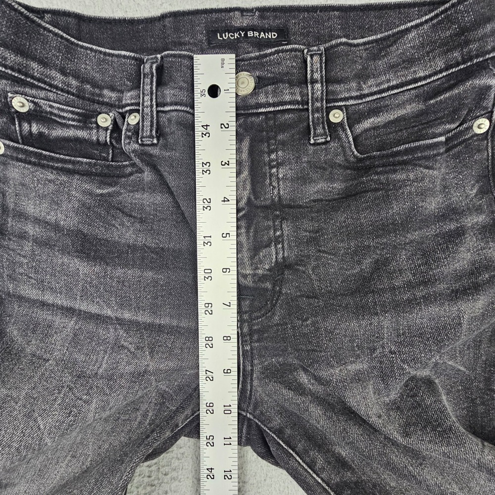 Lucky Brand Zoe Straight Jeans Womens 6/28 Black High Rise Raw Hem 7W15367 - Picture 10 of 10